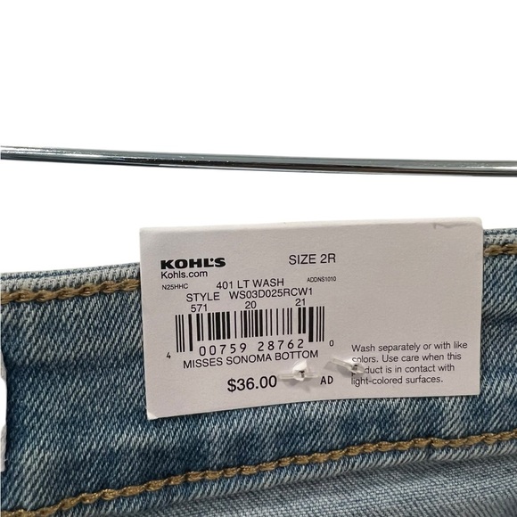 Sonoma Goods For Life® Curvy Straight-Leg High-Waisted Jeans – Size 2R - Picture 5 of 6